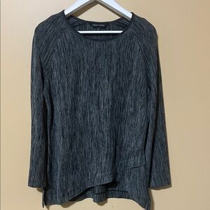MING WANG Charcoal Gray Tunic Top. Like new. Large